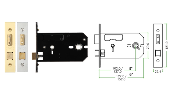 ZOO Architectural Horizontal Bathroom Lock