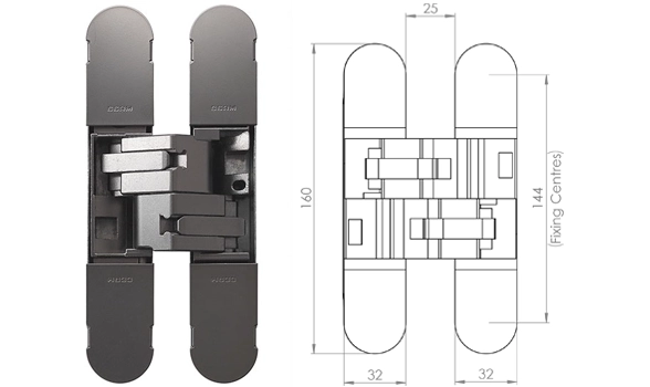 Concealed hinge
